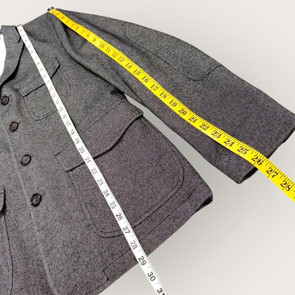 PLECTRUM Ben Sherman Slim Fit Sportcoat Blazer Jacket 4 Buttons Men Size L Gray - Picture 12 of 13